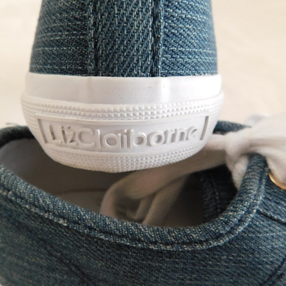 LIZ CLAIBORNE Women’s Sneakers Canvas Denim Blue Size 7 - Picture 3 of 5